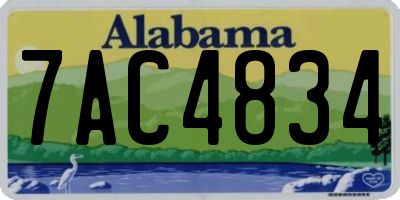 AL license plate 7AC4834