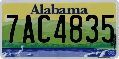 AL license plate 7AC4835