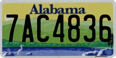 AL license plate 7AC4836