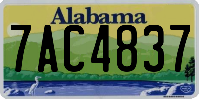 AL license plate 7AC4837