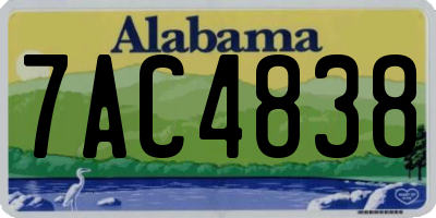AL license plate 7AC4838