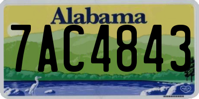 AL license plate 7AC4843