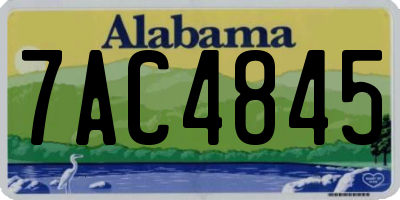 AL license plate 7AC4845