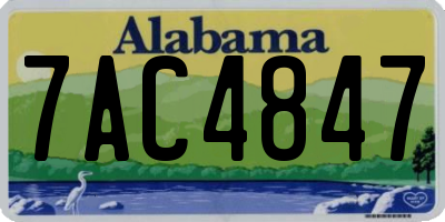AL license plate 7AC4847