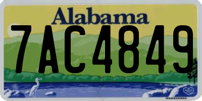 AL license plate 7AC4849