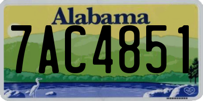 AL license plate 7AC4851
