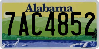 AL license plate 7AC4852