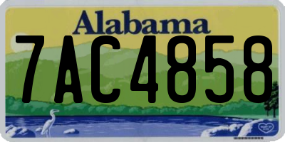 AL license plate 7AC4858