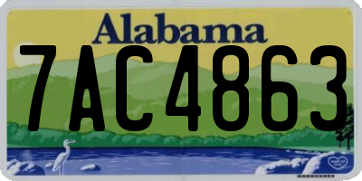 AL license plate 7AC4863