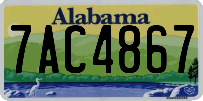 AL license plate 7AC4867