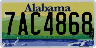 AL license plate 7AC4868