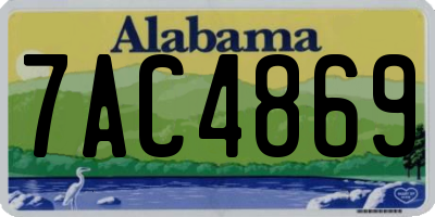 AL license plate 7AC4869