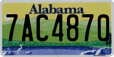 AL license plate 7AC4870