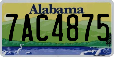 AL license plate 7AC4875