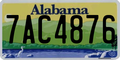 AL license plate 7AC4876