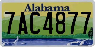 AL license plate 7AC4877