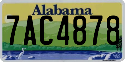 AL license plate 7AC4878