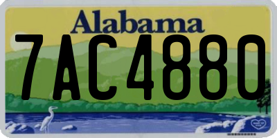 AL license plate 7AC4880
