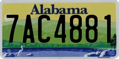 AL license plate 7AC4881