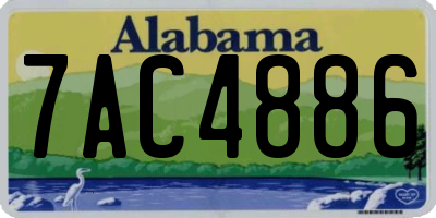 AL license plate 7AC4886