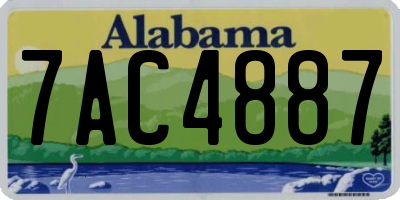 AL license plate 7AC4887