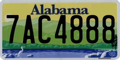 AL license plate 7AC4888
