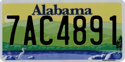 AL license plate 7AC4891