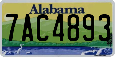 AL license plate 7AC4893