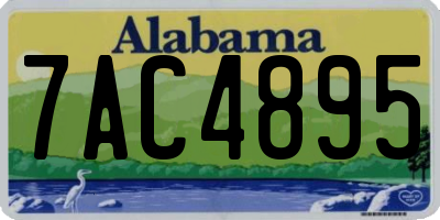 AL license plate 7AC4895