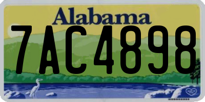 AL license plate 7AC4898