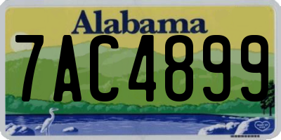 AL license plate 7AC4899