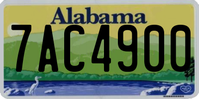 AL license plate 7AC4900