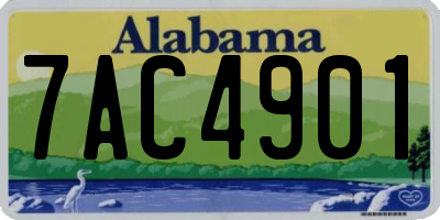 AL license plate 7AC4901