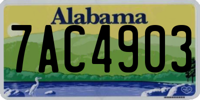 AL license plate 7AC4903