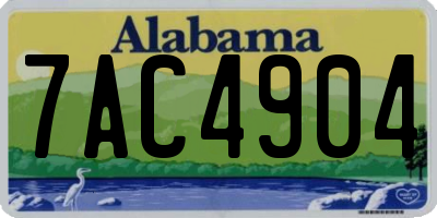 AL license plate 7AC4904