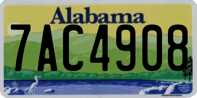 AL license plate 7AC4908