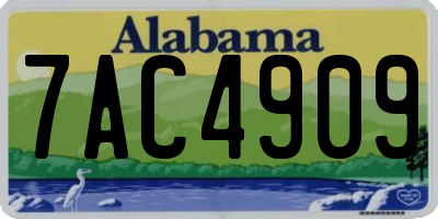 AL license plate 7AC4909