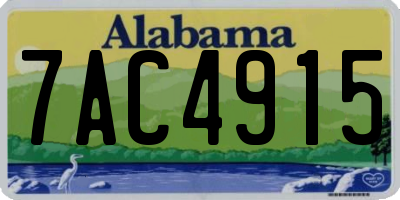AL license plate 7AC4915