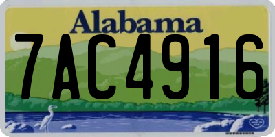 AL license plate 7AC4916