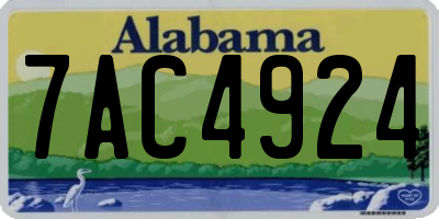 AL license plate 7AC4924