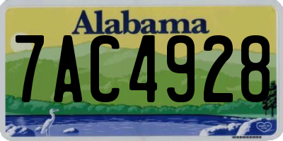 AL license plate 7AC4928