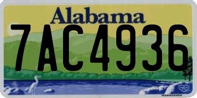AL license plate 7AC4936