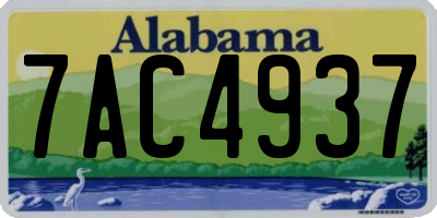 AL license plate 7AC4937