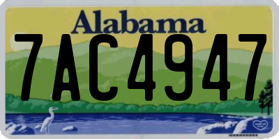 AL license plate 7AC4947
