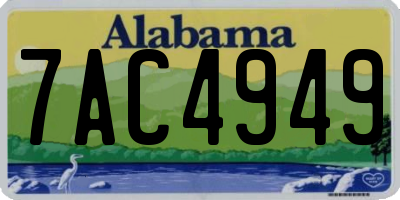 AL license plate 7AC4949