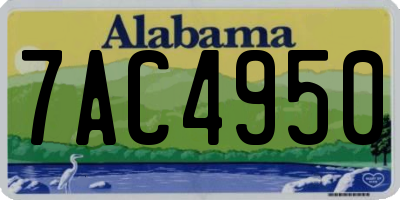 AL license plate 7AC4950
