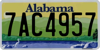 AL license plate 7AC4957