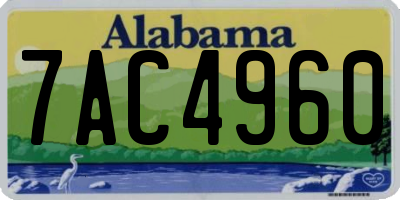 AL license plate 7AC4960