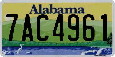 AL license plate 7AC4961