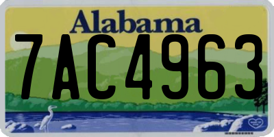 AL license plate 7AC4963